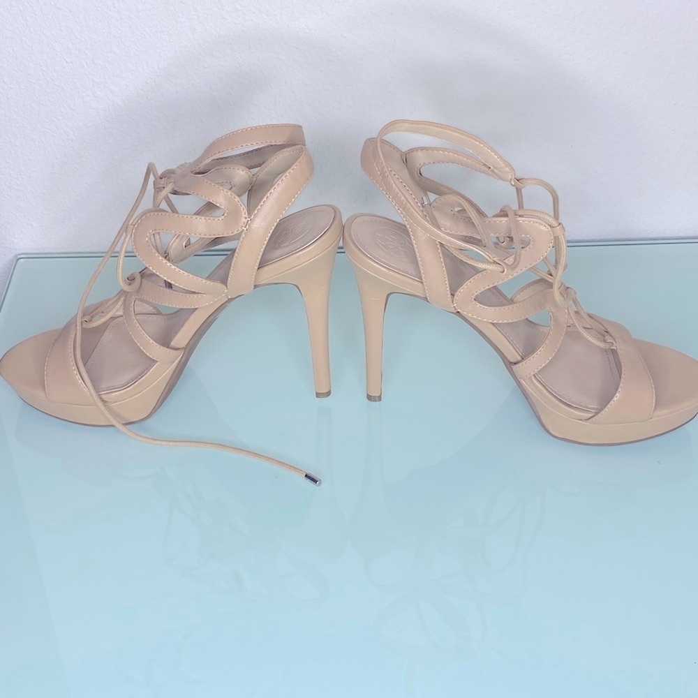 Guess Nude Strappy Heels